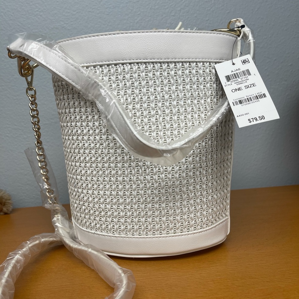 Inc Brand Vanilla and Gold bucket bag